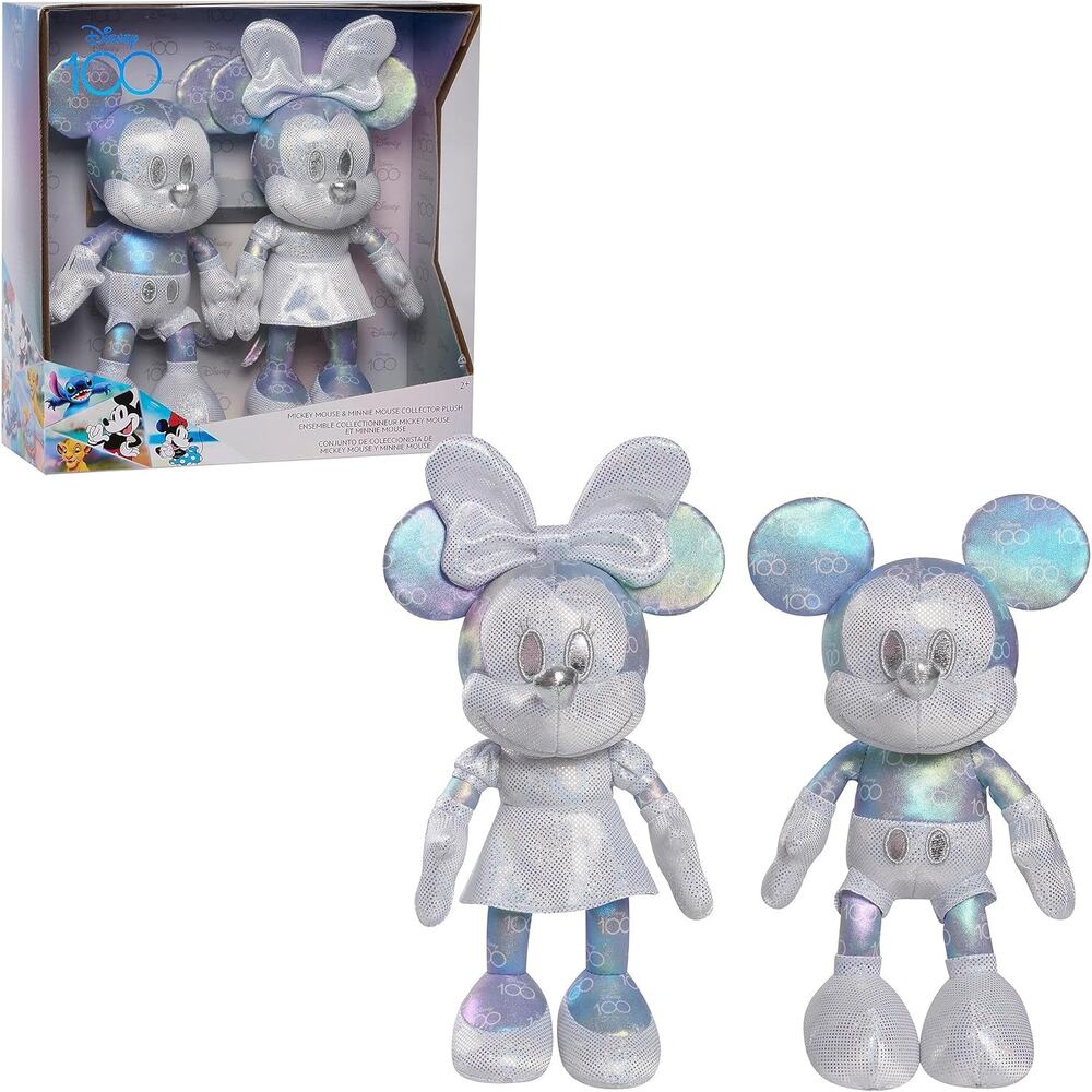 Disney 100 Years of Wonder Mickey Mouse Minnie Mouse Silver Collector Set NEW